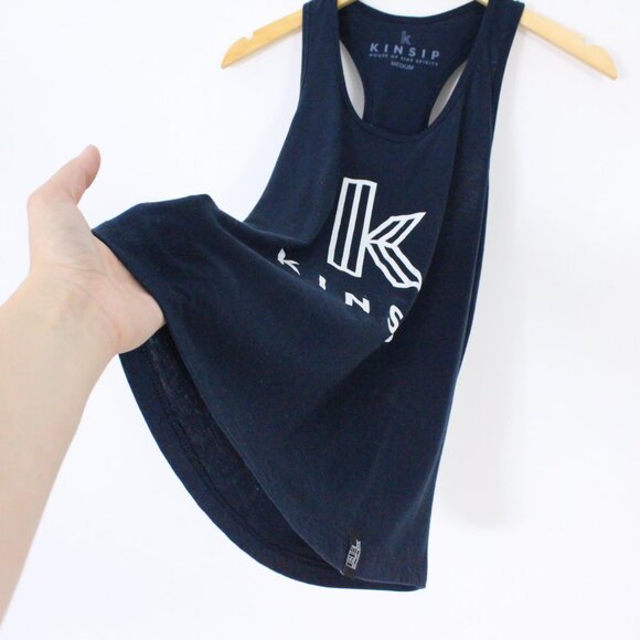 *Kinsip Racer Back Navy Tank Top - Picture 4 of 5